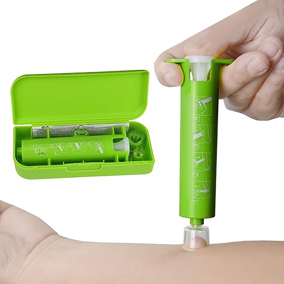 Mosquito Bite Suction Tool, Bug Bite Suction Tool with Cup Poison Remover Extractor with Storage Box for Hiking Camping, Thing