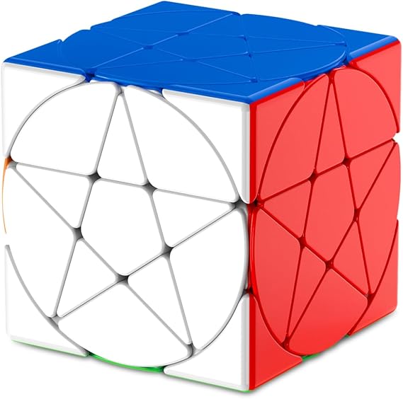 ROXENDA Irregular Star Cube Stickerless Speed Cube - Smooth Twist Puzzle Magic Cube for Kids & Adults, Educational STEM Toy, Cubing Classroom (Stickerless)