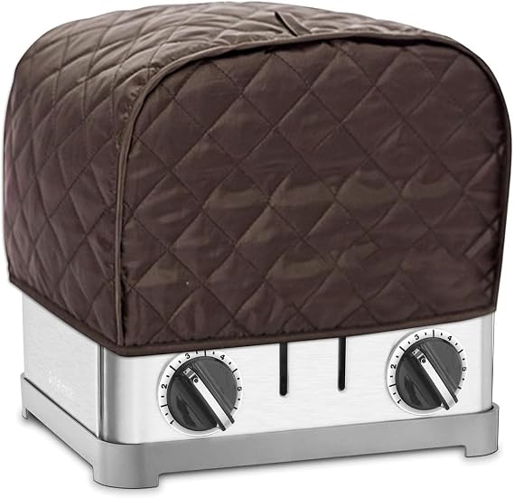Boczif Toaster Dust Cover, 2-Disc Toaster, Dust Protection (Brown, Small)
