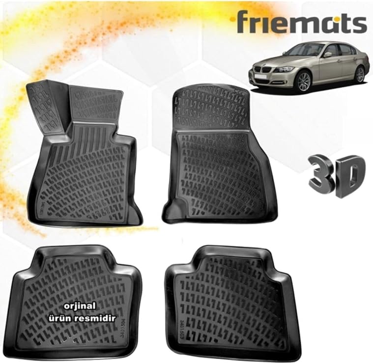 Bmw E90 3d Paspas Havuzlu Siyah 2005-2013 Arası 4 Prç AS-0496 ile uyumlu