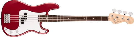 Fender Squier Debut Serisi Precision Bass Elektro Gitar, Yeni Başlayanlar İçin Gitar, Saten Dakota Kırmızısı