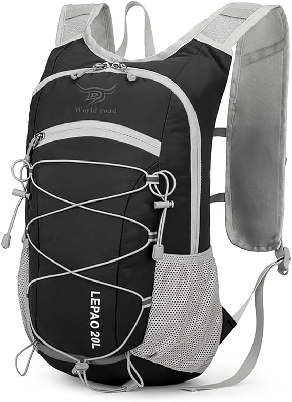 Lightweight Hiking Backpack 30L Waterproof Hydration Backpack Women/Men Travel Rucksack Bag Daypack for Camping Trekking mountains Hiking Cycling Climbing,Black
