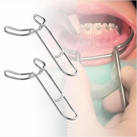 Dental Cheek Retractor, Orthodontic Lip and Cheek Retractor, Intraoral Mouth Opening Tool for Clinic, Teeth Whitening, Oral Examination and Photography, 2 Pack