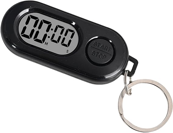 Keychains Stop Watch,Mini Digital Pocket Watch with Alarm-Compact Portable LCD Screen Digital Clock&Stop Timer Keychain Fob Watch for Precise Countdown Timing,Digital Watch,Portable Clock,Black