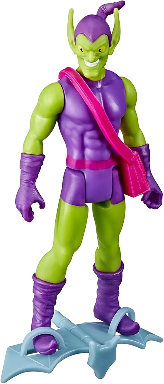 Marvel Hasbro Legends Serisi 9,5 cm Büyük Retro 375 Koleksiyon, Yeşil Goblin Aksiyon Figürü, 2 Aksesuar