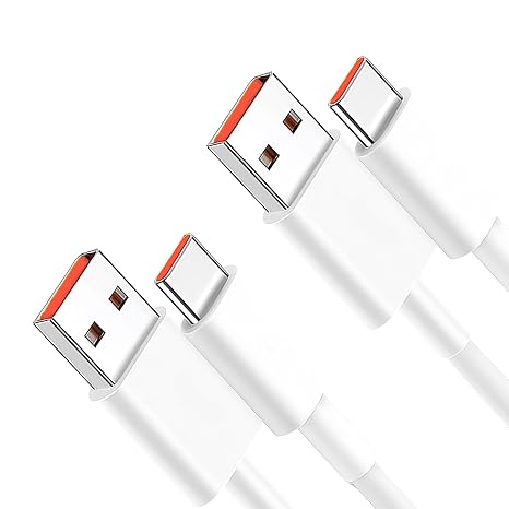 2PCS 120W Turbo Charging USB Type C Charger Cable 2m, for 14 13 Lite/13/13 Pro/12T/12 12X/11T Mi 10 10T, Note 11 Pro+ 5G/11/10/9 Pro/S, Poco F4/X4/X5/F3/M5S/M4-6A & 480Mbps