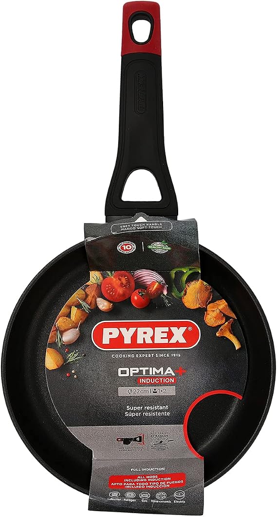 Pyrex Optima + Forged Aluminium Frying Pan 22 cm, Black,4937811