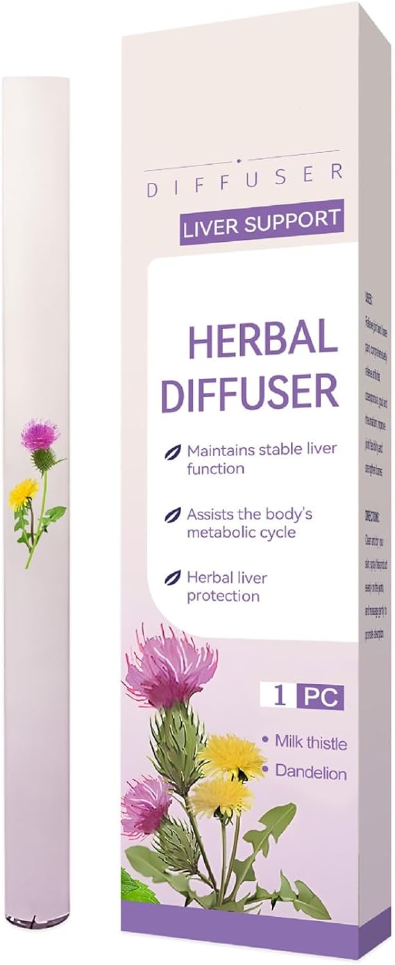Herbal Diffuser Pen,Portable Atomizing Freshener,Herbal Diffuser Inhaler with Mullein/Thyme/Mints Guarana/Green Tea,for Lung Cleansing and Boost Breathing Support 1 PCS