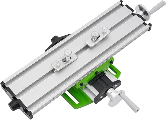 Milling Working Table Machine Mini Multifunction Milling Working Table Adjustment Working Cross Slide Bench 39.5*24.5*7.8cm Cross Slide Bench Drilling Milling Vise Working Table for Bench Drill Stand