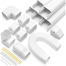 Mini Split Line Set Cover 3" 10Ft, Windspeed Upgrade Mini Split Covers for Outside Units Mini Split Cover Suitable for Mini Split, Air Conditioner, Central AC, HAVC and Heat Pumps