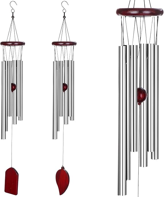2 Pack Large Aluminium Wind Chimes 27" to Create a Zen Atmosphere