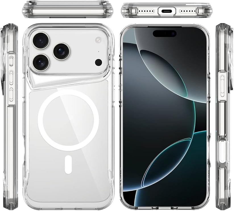 CONSTRAIN Apple iPhone 18 Pro Max ve iPhone 17 Pro Max İçin Yüksek Korumalı Şeffaf Esnek Silikon MagSafe İle Uyumlu Telefon Kılıfı Arka Kapak - Şeffaf