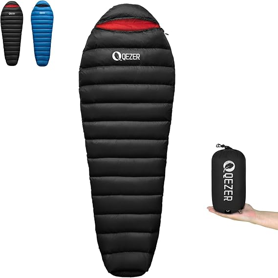 Winter Sleeping Bag for Adults, Lightweight Down Sleeping Bag -20 Degree for Cold Weather Camping and Mountaineering Outdoor with 650 FP Duck Down