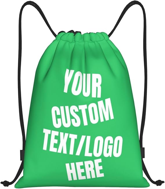Personalised Backpack custom Drawstring Bag Swimming add Photo/Logo/Text Sports Bag, Sport Bag for Men and Women, Waterproof Drawstring Bag Sports Bags