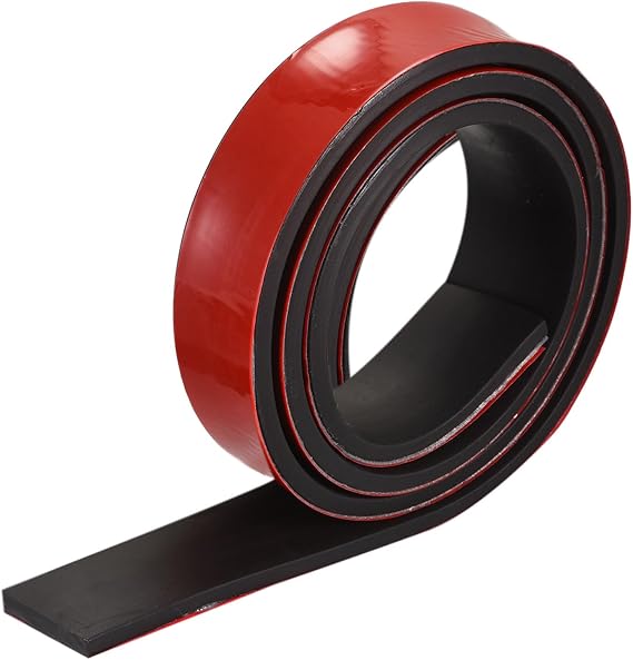 METALLIXITY Solid Rubber Strips (39.37" L x 0.59" W x 0.2" T) 1Pcs, Rubber Neoprene Seal Strips - for DIY Gasket Sealing Padding, Black