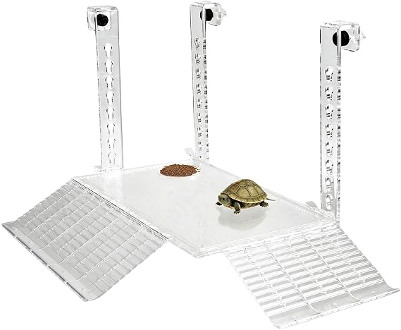 Turtle Basking Platform,Turtle Tank Ramp Aquarium Habitat, Medium