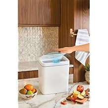 Otomatik Hareket Sensörlü Çöp Kovası, Banyo Çöp Kovası, Çocuk Odası Çöp Sepeti, Çöp Kutusu, (2 adet 1.5 V AA pil İle Çalışır, Piller Pakete Dahil Değildir) 11 Litre - 26x18x29 cm (BEYAZ, 11 LİTRE)
