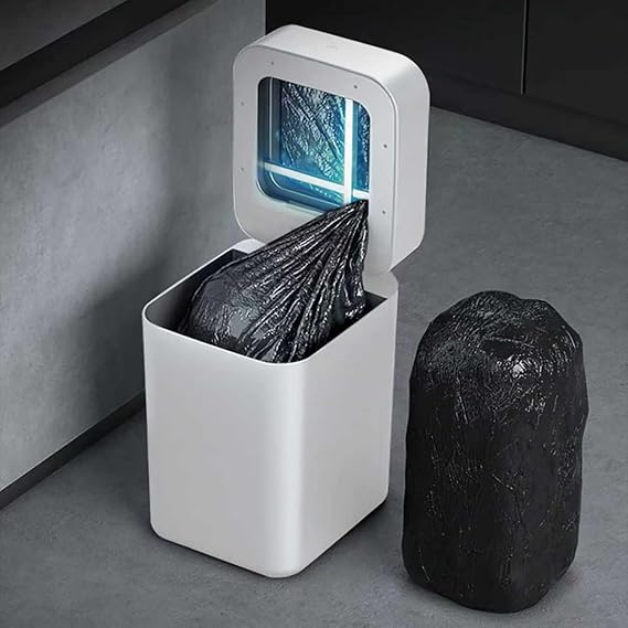 Automatic Sensor Trash Can with Lid, Self-Sealing and Self-Changing, for Kitchen, Bathroom, Bedroom, Home Office