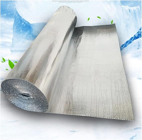 Radiator Reflector Foil Bubble Foil Insulation Roll Self-adhesive Insulation Vapor Barrier Insulation Vapor Barrier Aluminum Engineered Foil Household Coating Insulation for Wall Floor Roof Loft Cara
