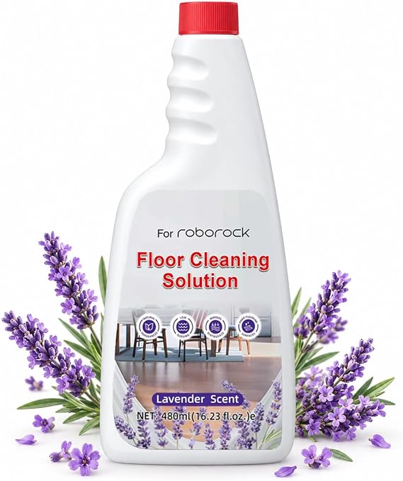 Floor Solution for Roborock Floor Cleaning Solution, Residue & Streak Free Deep Clean for Hardwood, Compatible with Roborock Saros 10/10R/Z70, Q7 Q8 Q10 S7 S8 Qrevo Series (Lavender)