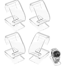 ZISHAN 4Pcs Watch Stand, Watch Display Stand and Watch Holder for Men, Acrylic Watch Display, Bracelet Display Stand and Pocket Watch Stand for Organised Storage