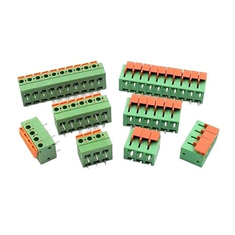 100pcs 142V 142R 5.08mm/0.2" Side/TOP Entry 2P3P4P6P8P10P 141V 141R FFKDSA1/V-2.54mm/0.1" PCB Spring Terminal Block Connector(141V 2.54mm,6P)