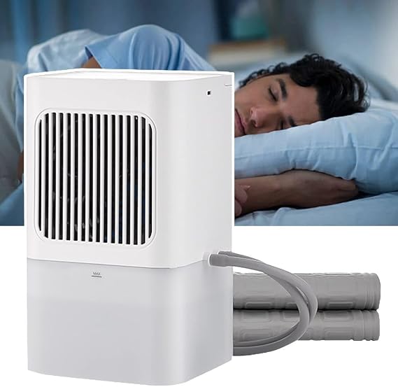 Cooling Mattress Pad with 2L Water Tank, Electric Water-Cooled Topper for Hot Sleepers and Night Sweats, 3-Speed Temp Control, Single/Double Bed, Light Grey,Single bed