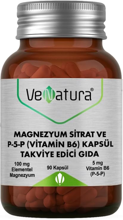 Venatura Magnezyum Sitrat ve P-5-P Vitamin B6 90 Kapsül
