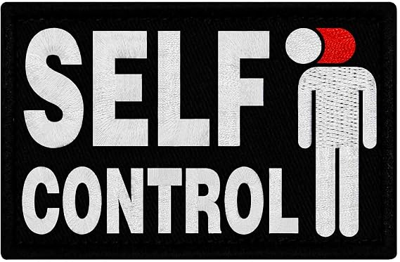 Rocking Planet Self Control Patch Embroidered Biker Badge Morale Applique Fastener Hook & Loop Emblem