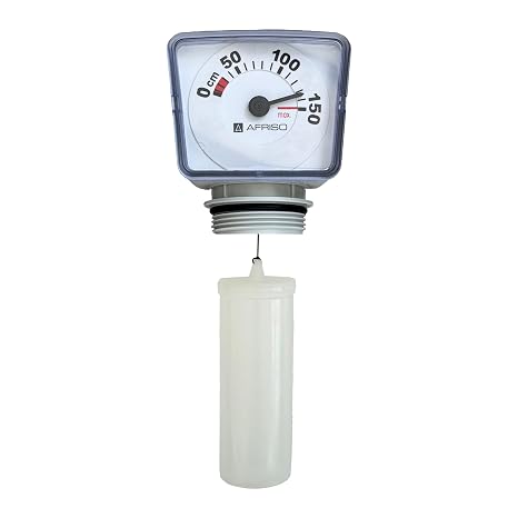 1ft-8ft Float Gauge for Oil/Fuel/Heating/Water Tanks Oil Storage Volume Monitor, Fuel Storage Level Monitor, Water Sensor, Tank Capacity Gauge - (8ft Reversible Display)