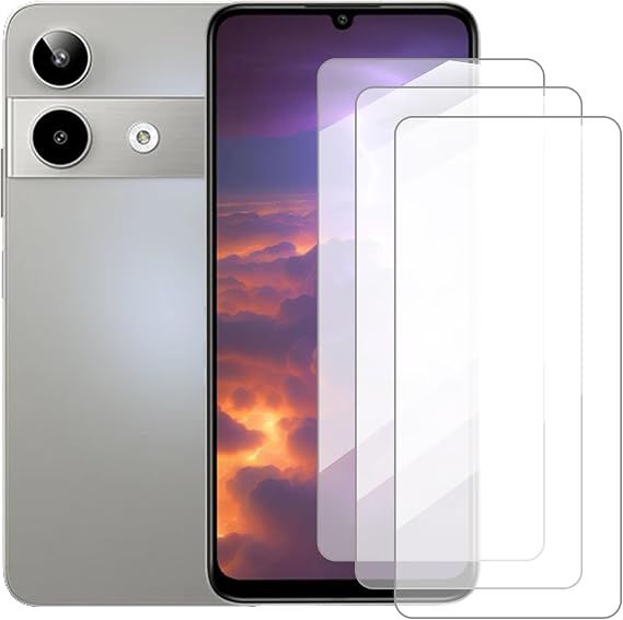 Screen Protector Compatible with Lava Storm Play 5G(6.75 Inch) [3 Pack] Glass Screen Protector Suitable for Lava Storm Play 5G, Tempered Glass Protective Film