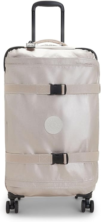 Kipling Spontaneous M Medium Wheeled Luggage, Upright, Metallic Glow (Silver)