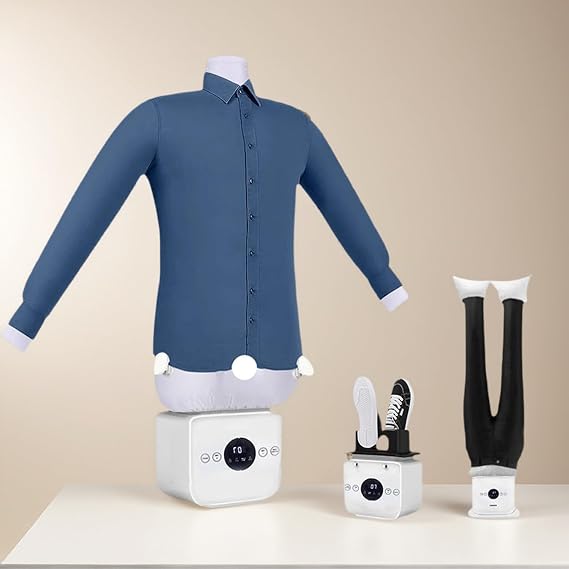 Hands Fre-e Automatic Ironing Machine, Portable Ironing Machine Steam, Automatic Hot Air Dryer & Iron,8 Minutes Quick Ironed Dry,Gentle Airflow Technology for All Fabric Clothing,Pants & Shoes