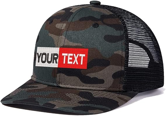 Personalized Baseball caps Custom Embroidered Adults Unisex Embroidered Adjustable 112 Trucker Caps or Hats with Text & Logo