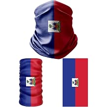 e taktik Multifunctional Flag of Haiti Seamless UV+Face Mask Headband Bandana Do Rag Hairband