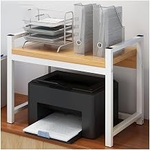 Printer Stand Printer Rack Metal Frame Printer Stand Storage Shelf Desktop Wooden Printer Holder Printer Shelf Printer Scanner Fax Printer Desktop Storage Printer Storage Color : B