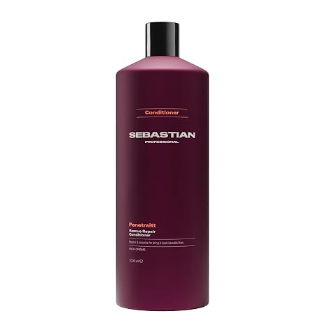Sebastian Professional Penetraitt | Professional Repair Shampoo | Creamy Texture | Cleans, Nourishes & Repairs | Softness & Vitality | For Damaged, Weakened Hair