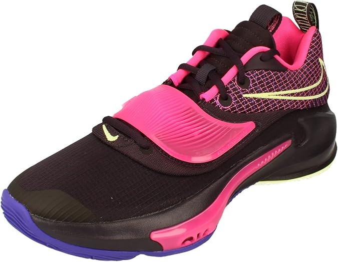 NIKE Zoom Freak 3 Mens Basketball Trainers DA0694 Sneakers Shoes (UK 8 US 9 EU 42.5, cave Purple Lemon Twist 500)
