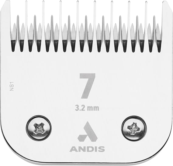 Andis 72610 UltraEdge Detachable Dog Clipper Blade - Constructed of Carbonized Steel, Specialized Hardening Process for Long Cutting Life - 1/8-Inch-Long Hair Cutting - Size-7, Chrome