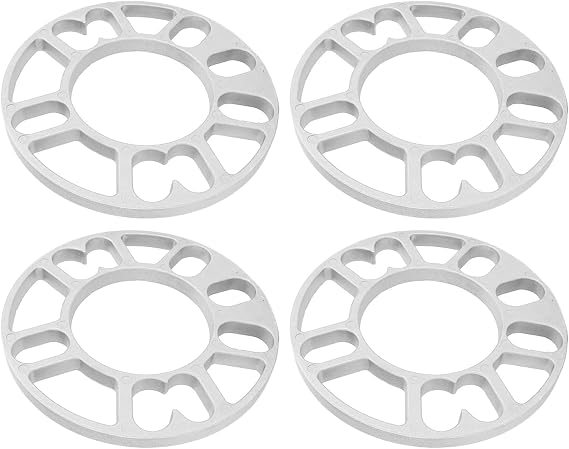 5mm/10mm Wheel Spacers, Thickness Universal Aluminum Shims Hubcentric Spacer for 4/5 Stud Wheel 3.1in ID 5.9in OD (4pcs 10mm)