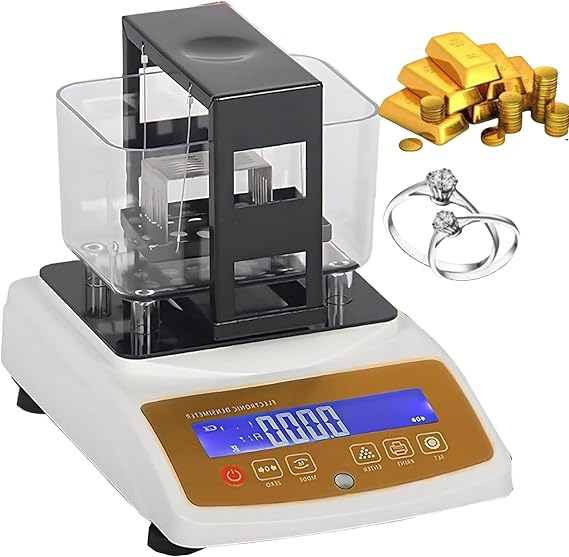 Gold Purity Tester Machine Digital Electronic Gold Density Analyzer for Gold Platinum Non Destructive Metal Testing Tool(1203K)