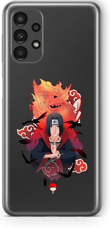 Samsung Galaxy A52 ile Uyumlu Itachi Tasarım Baskılı Şeffaf Kılıf
