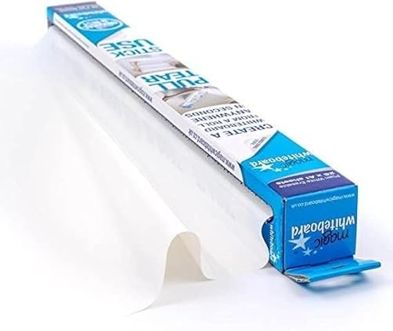 Magic Whiteboard Sheets Stick on Wall - A1 Static & Portable White Board for Walls, Doors, Windows, Fridges, Glass - Easy Clean, Plain White Dry Erase Board for School & Office
