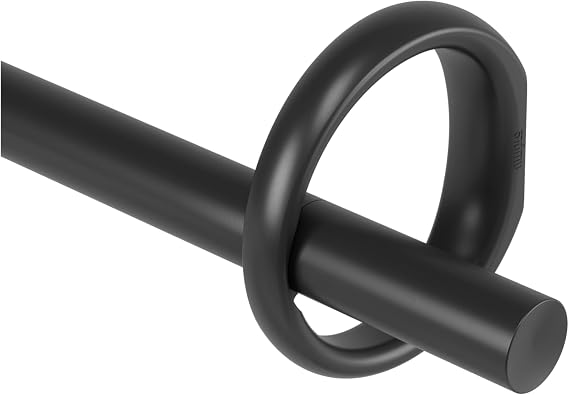 Umbra Ringlet uzatılabilir perde çubuğu, 2,5 cm çap, 107 – 305 cm, siyah