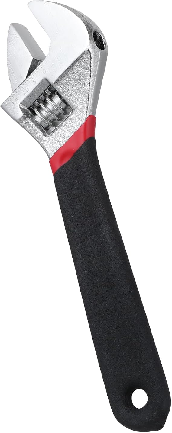 6"/150mm Adjustable Wrench, Small Metric Scales Adjustable Spanner Max Opening 20mm Wide Jaw Wrench with Rubber Anti-Slip Grip High Carbon Steel Rust Resistant Spanner