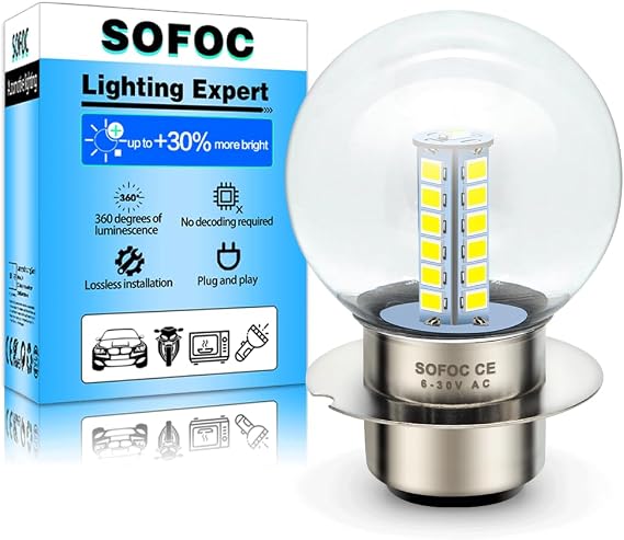 SOFOC P36S LED Bulb White G40 6V-30V for Motorcycle Car Headlight 1Pcs