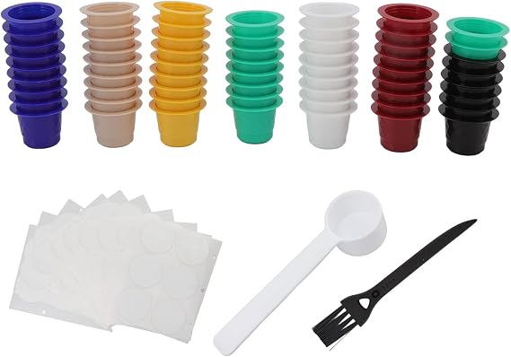 Espresso Pods,60Pcs Refillable Disposable Coffee Capsule Cup Coffee Capsule Filter Cup for Espresso Cafe Milk Tea Shop Compatible Espresso Coffee Machines with Coffee Spoon Brush