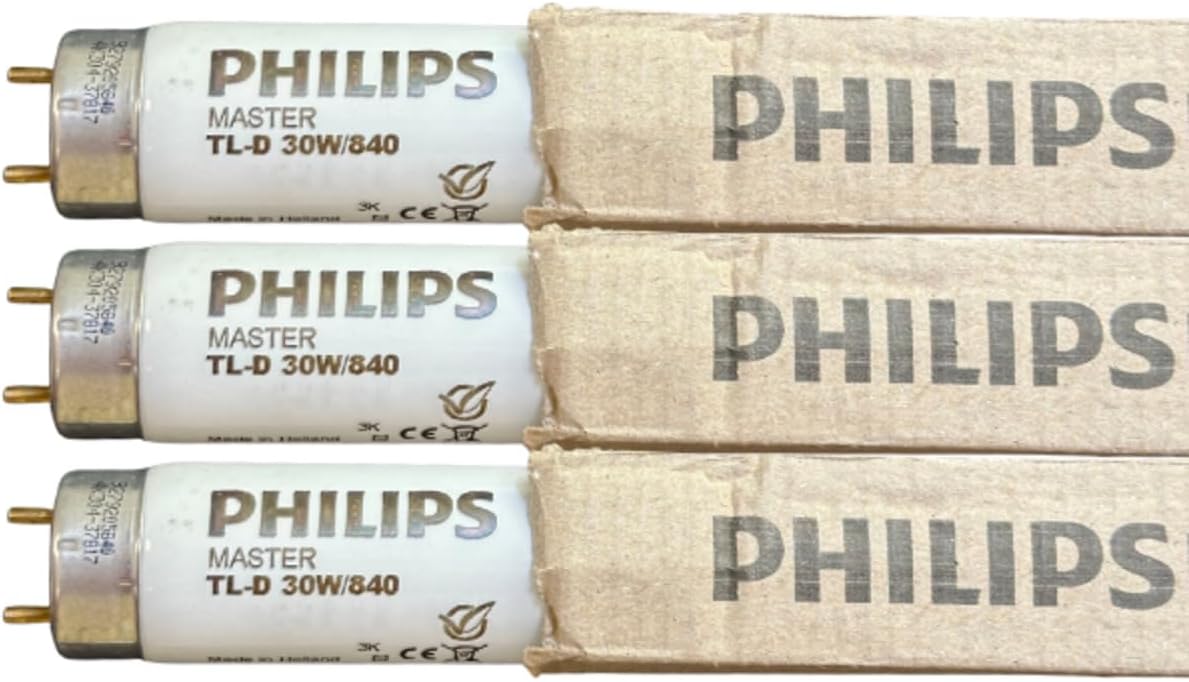 Philips Master TL-D 30W 840 Günışığı G13 T8 Floresan Ampul, 3 Adet