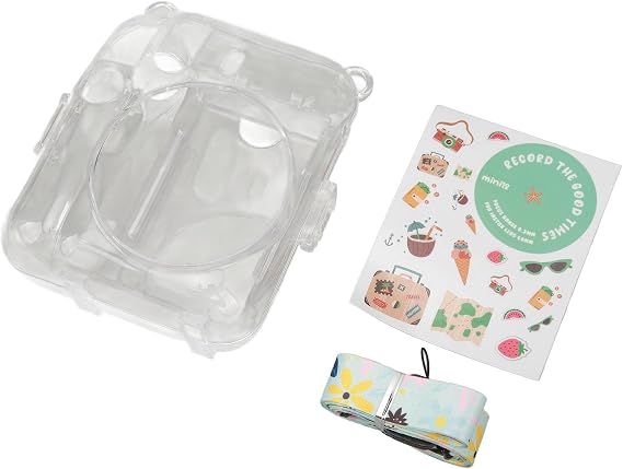 Van Camera Mini 12 Kit Camera with Shoulder Strap, Photographic Storage Compartment, Custom Stickers, Transparent Sustainable Protection Box (Green)