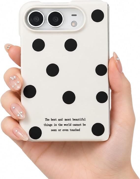 Guppy for iPhone Duoかわいい黒水玉模様電話ケース